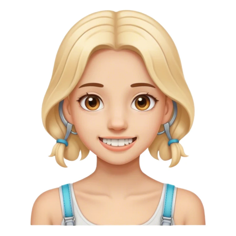 Girl with bracez sticker