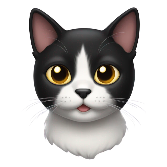 Black cat with heart eyes sticker