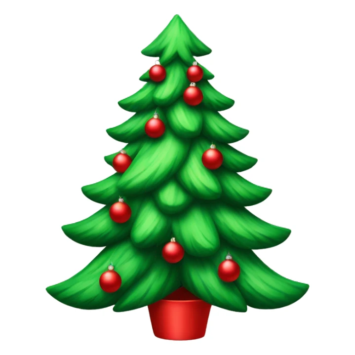 Christmas tree with red ornaments and red bows sticker