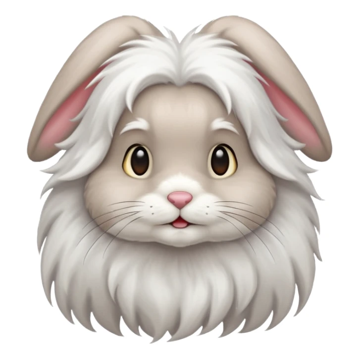 a christmas rabbit with long hair sticker