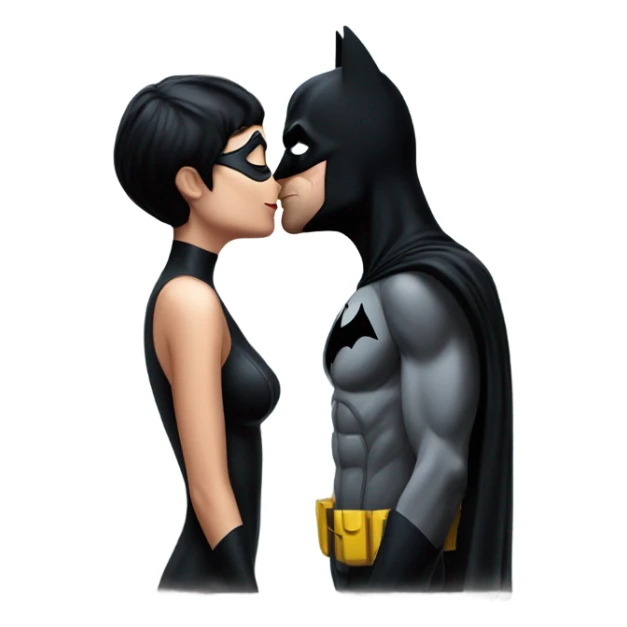 Batman and catwoman kiss sticker