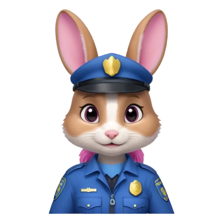 judy hopps with police suit from zootopia, Disney sticker