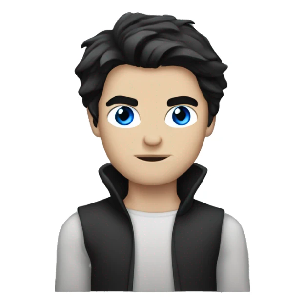 Damon Salvatore with blue eyes  sticker
