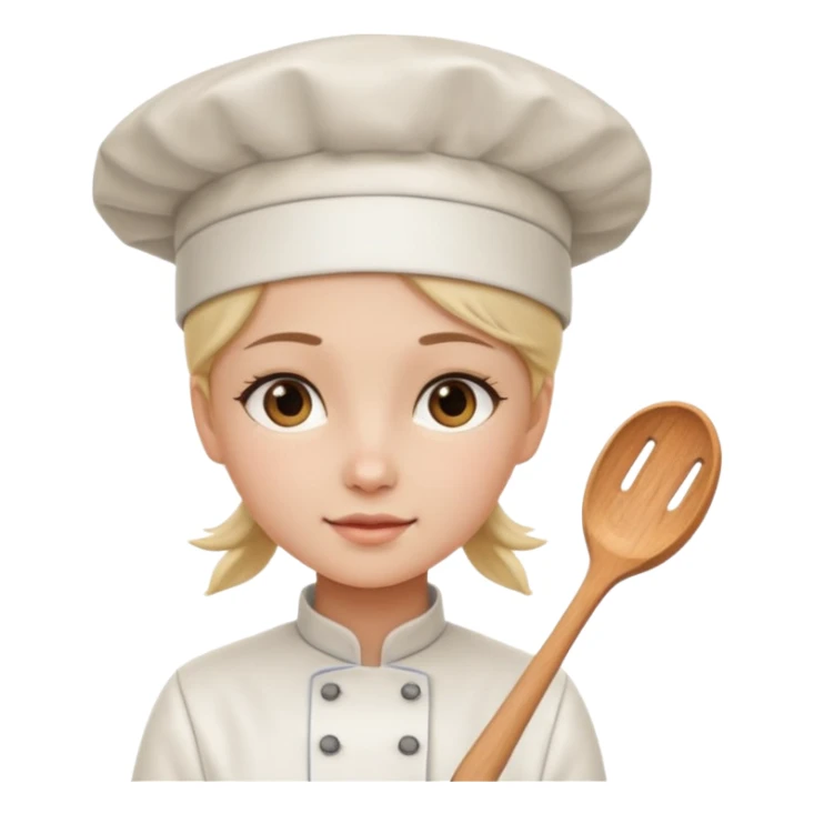 Young female  wearing white chef hat

 sticker