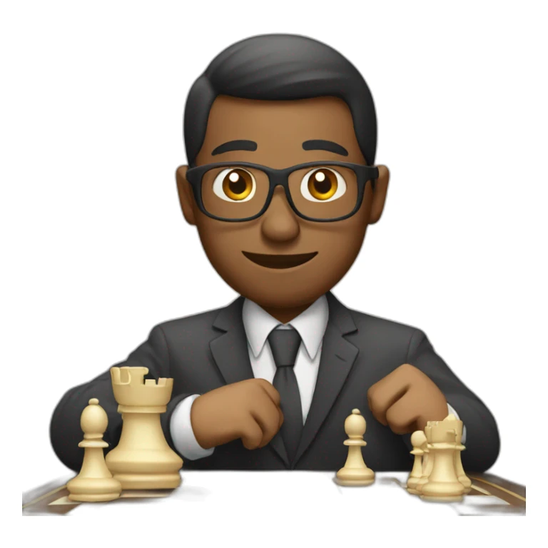guy playing chess sticker