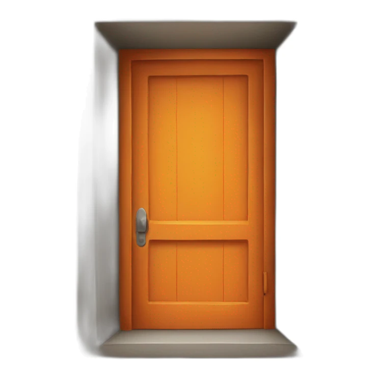 loked door orange symbol sticker