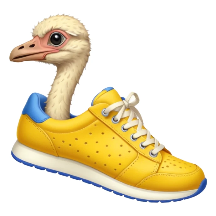  ostrich-in-yellow sneakers sticker