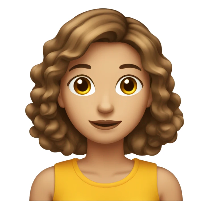 Fille cheveux bruns au carré sticker