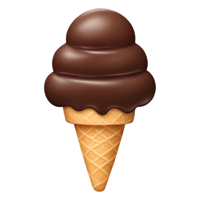 Chocolate ice cream with football sticker