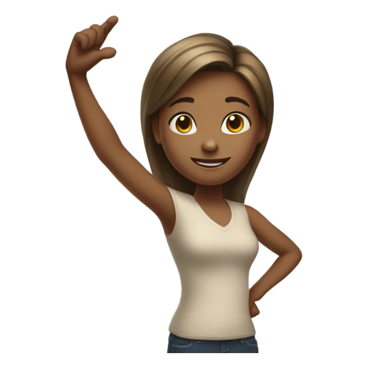 Girl raising one arm sticker