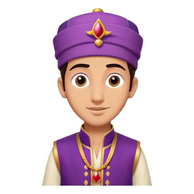 Aladdin with purple vest and fez sticker