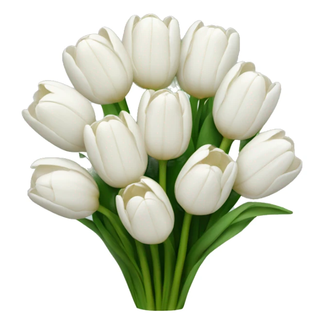 white bouquet of tulips sticker