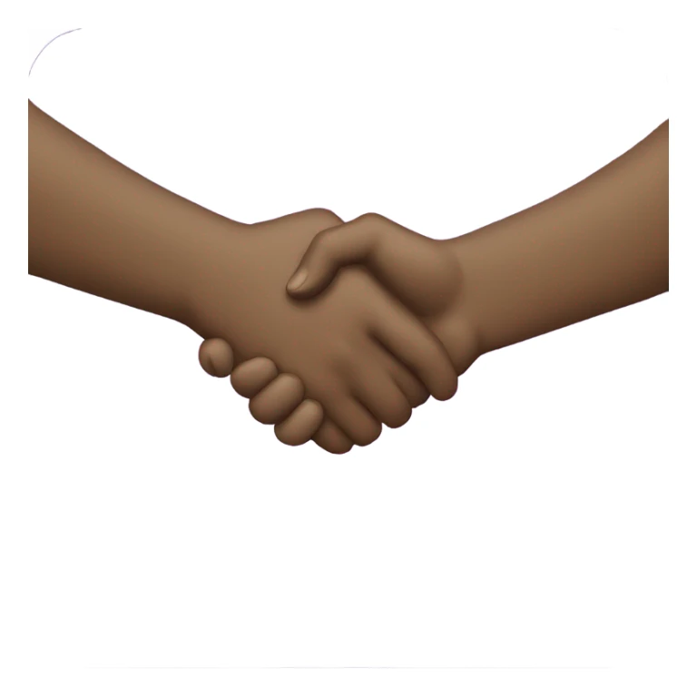 Two hand shaking but they are purple sticker