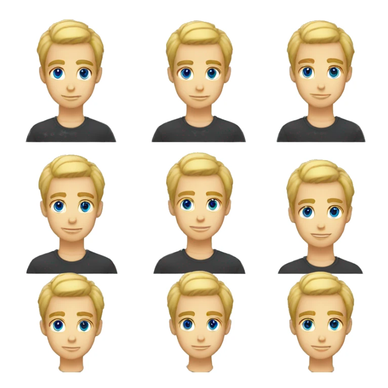 20 year old man blonde hair blue eyes  sticker