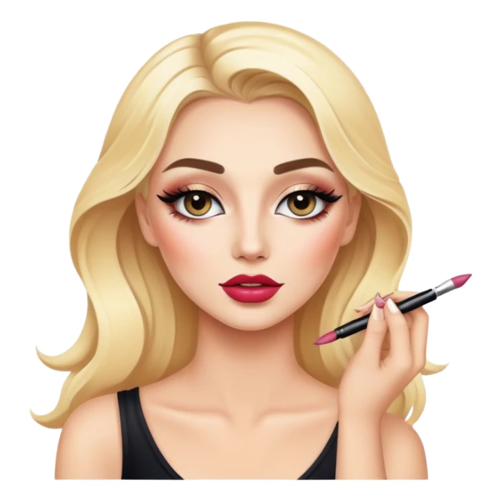 luxury blonde makeup artist  sticker