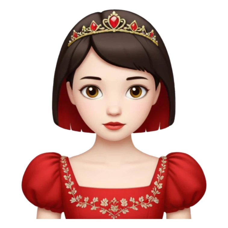 Short hair princess in red sticker