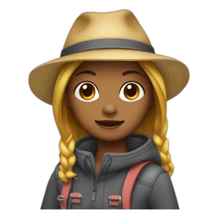 Girl traveler sticker