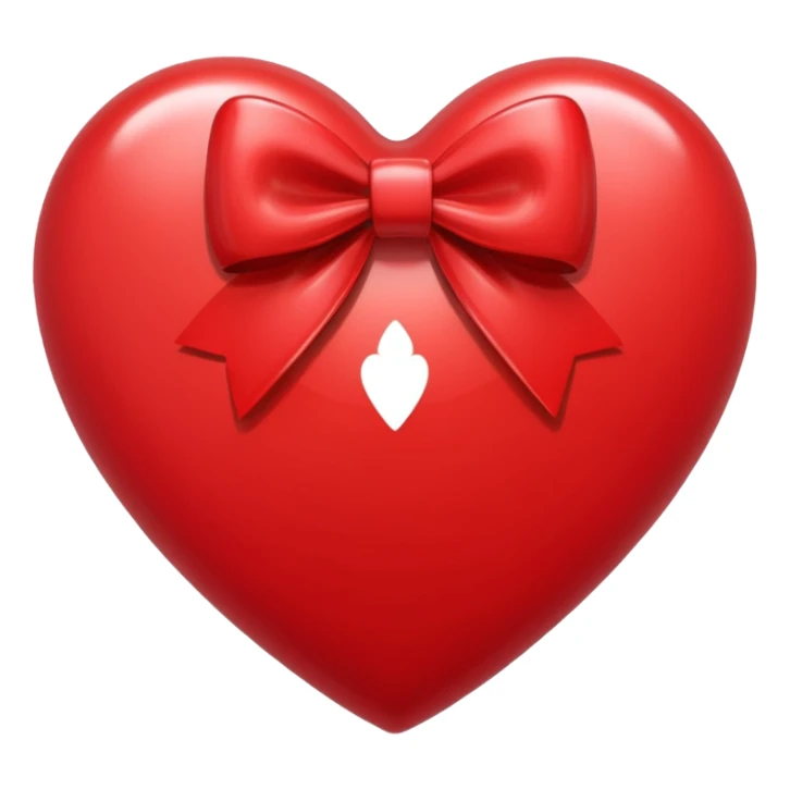 heart with bow sticker