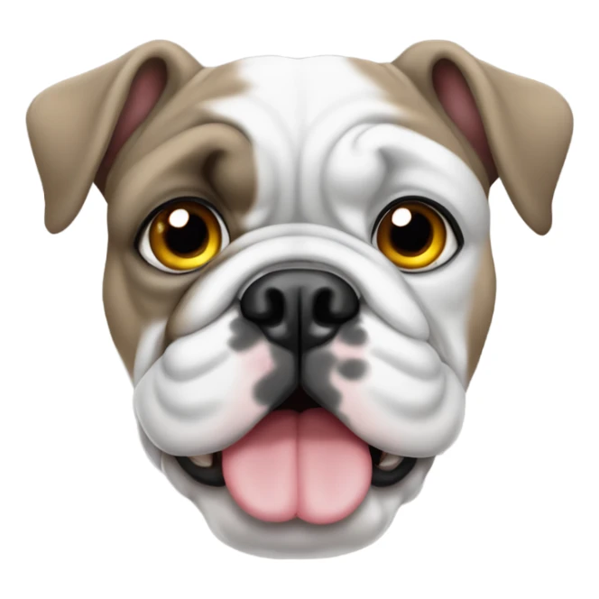 Bulldog francés bebe gris con ojos grises  sticker