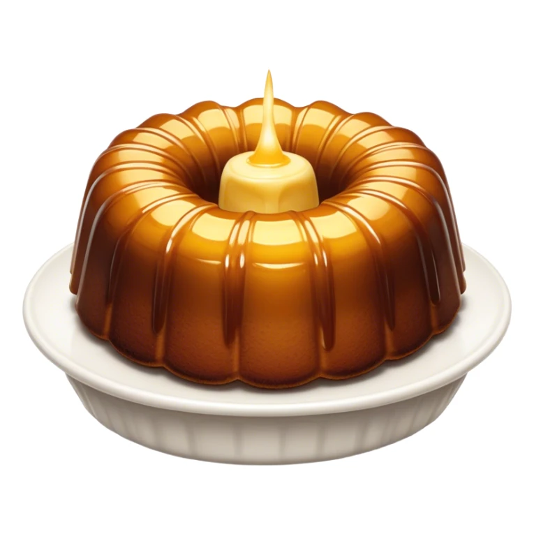 Cinematic rich cannelé, dark caramelized crust with a soft, custard-like interior, glossy finish, warm golden hues, elegant and indulgent. sticker