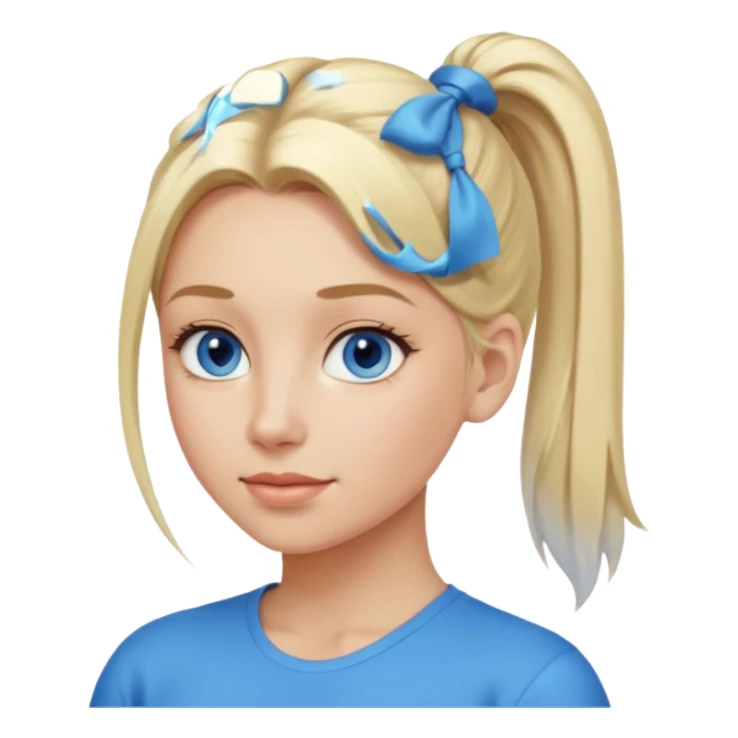 👱🏻‍♀️ i need an image like this with blone hair in a pony tail sticker