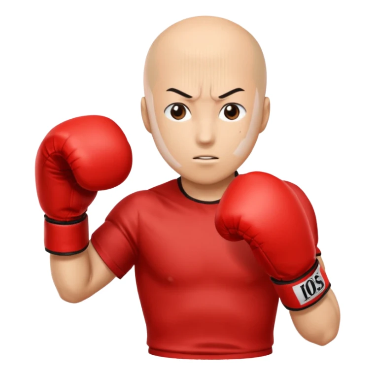 Saitama red hand punch with boxing glove sticker