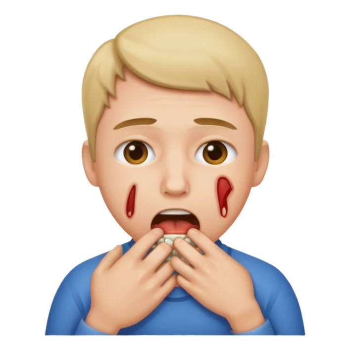 Guy holding hands around his own neck sticker