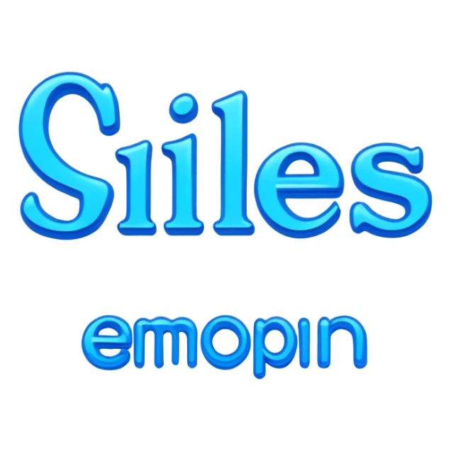 Blue neon sign with the word Giles sticker