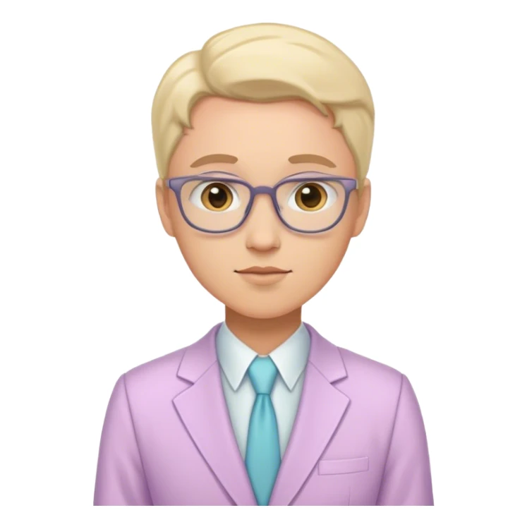 teacher in a pastel suit sticker
