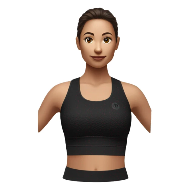 black lululemon sports bra realistic soft textures no background sticker