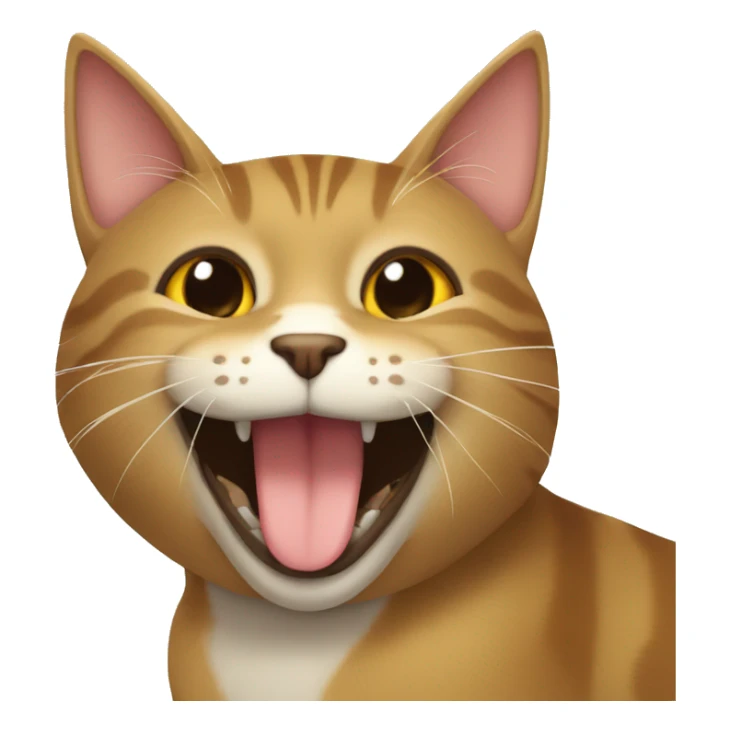 Gato sonriendo a su dueña sticker