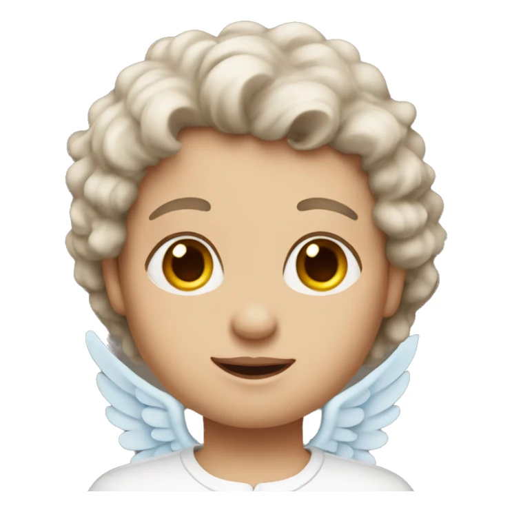 angel with blue eyes and brown hair sticker