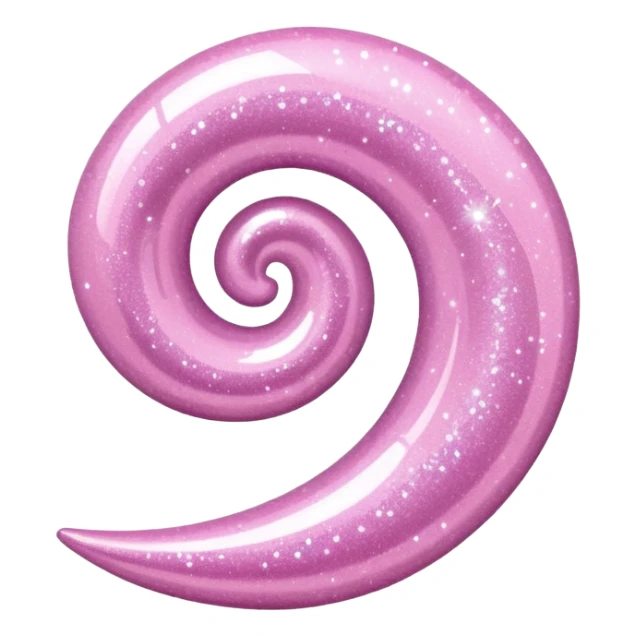 baby pink glitter sparkling shiny with a swirl pattern sticker