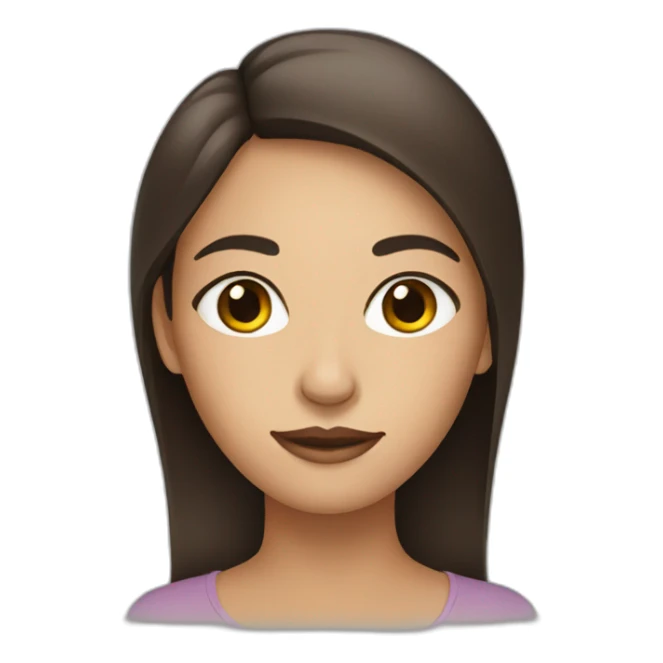 A woman with dark brown and sleep eyes sticker