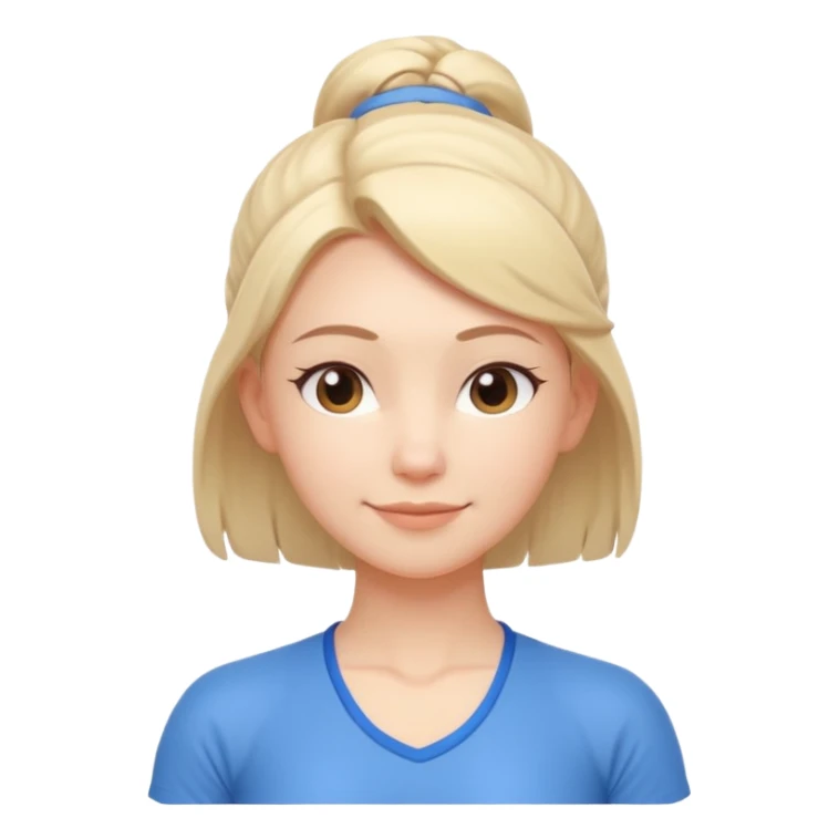 cute yoga coach portrait, head and shoulders only, calm face, soft smile, simple sporty outfit collar, 3D cartoon, mobile game icon style, clean background, no text, no watermark
 sticker