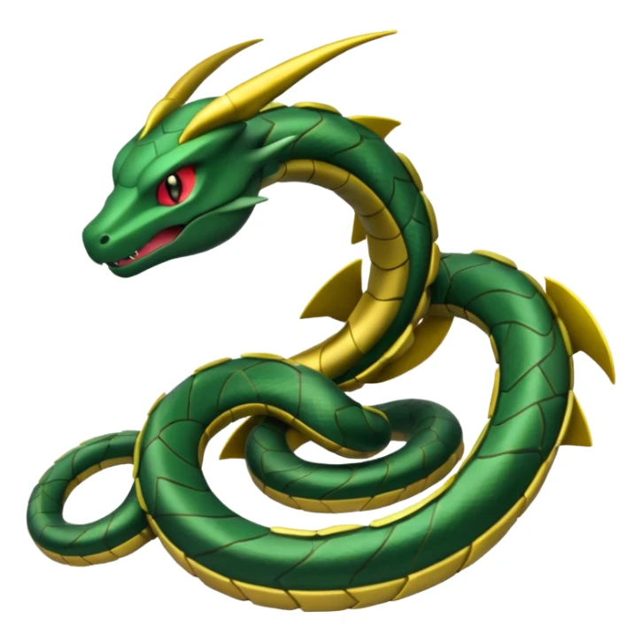 Mega rayuaza pokemon from pokemon anime and make it little cool sticker