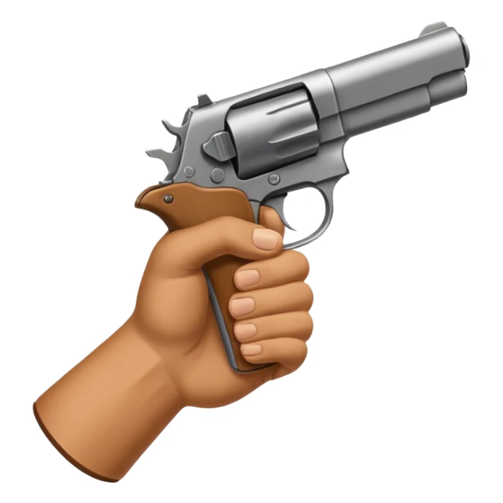 Signe de main en forme de pistolet de face point vers le ciel  sticker
