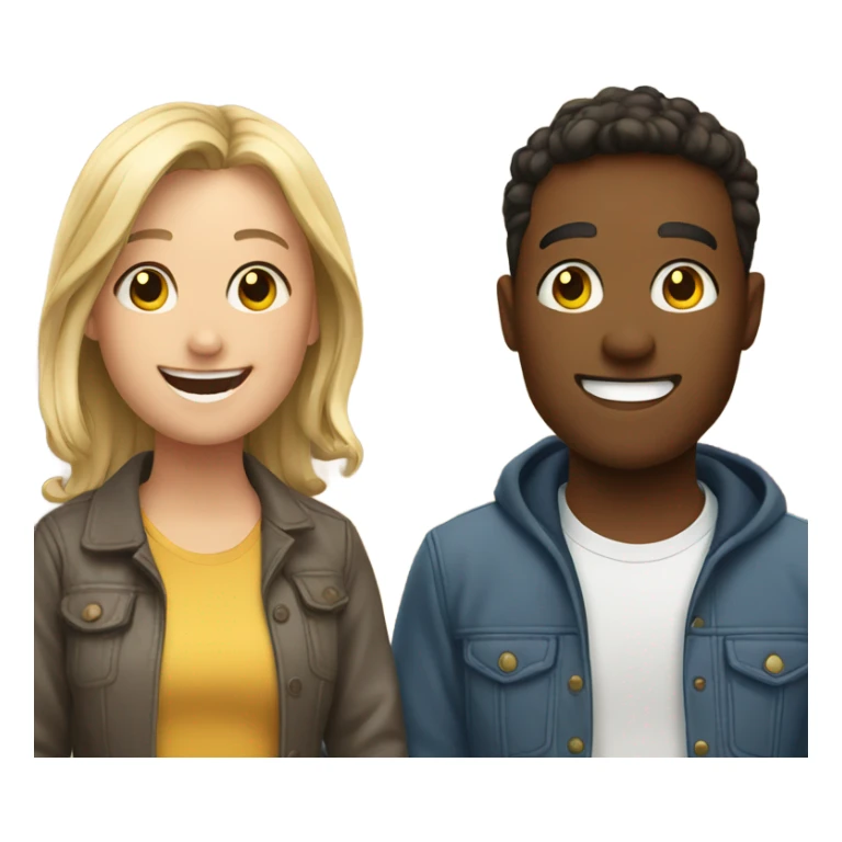 smiling friends indoors together sticker