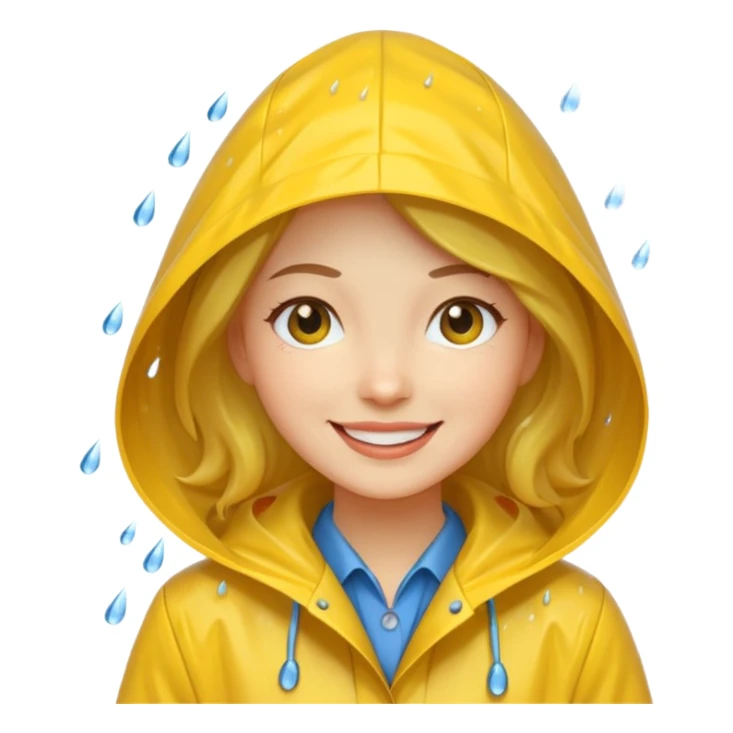 woman caught in the rain sticker