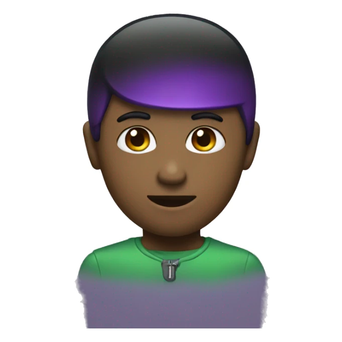 Black green and purple heart sticker