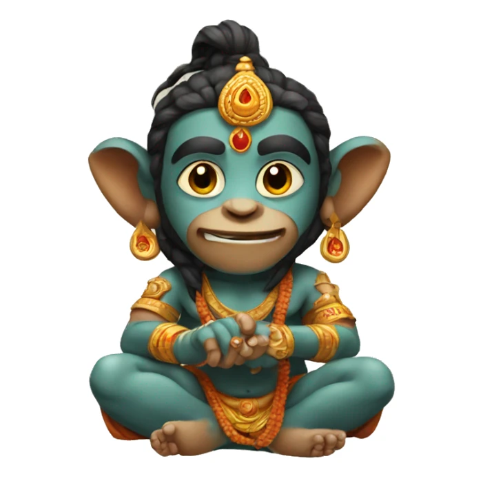 Little hindu god hanuman  sticker