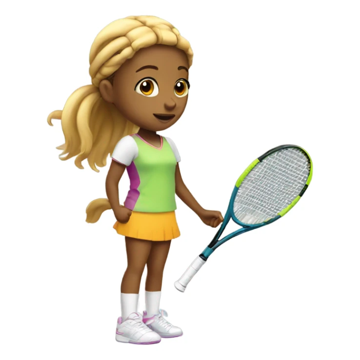 tennis little girl sticker