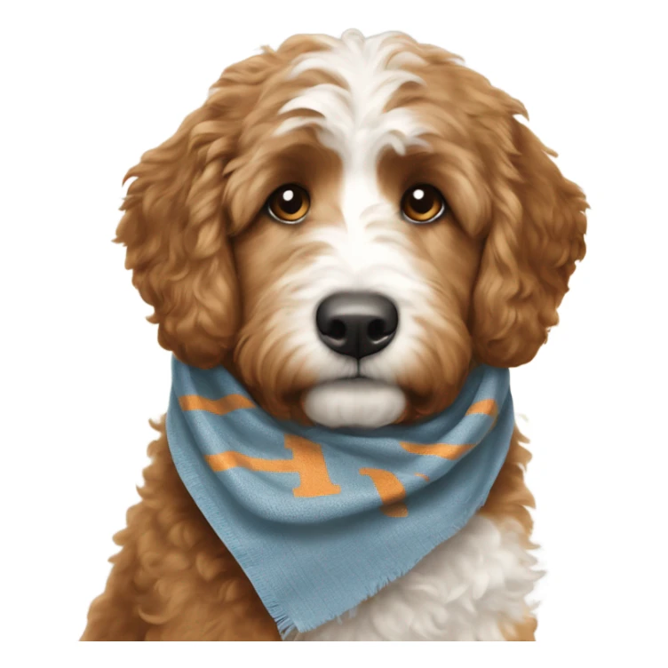 Bernedoodle with University of Tennessee scarf sticker