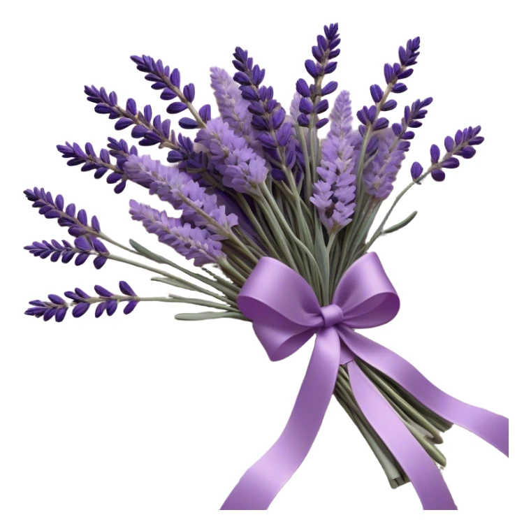 A delicate lavender bouquet, bound with a faded violet silk ribbon, rests atop an aged lace cloth, its soft petals releasing a gentle, calming fragrance. Wisps of dried lavender buds scatter across the table, their muted plum and lilac hues blending harmoniously with the intricate embroidery of the fabric.
 sticker