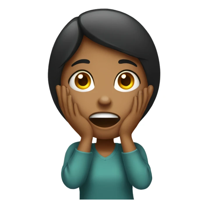 Girl with hand over mouth giggling  sticker