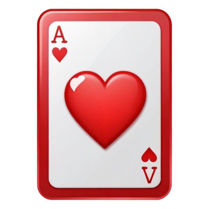 ace of heart poker card sticker