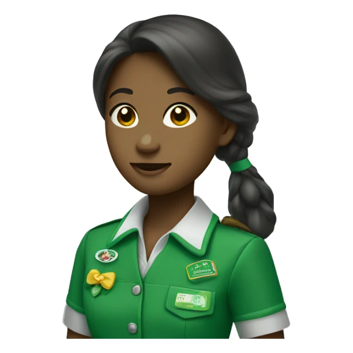 green girl scout trefoil sticker