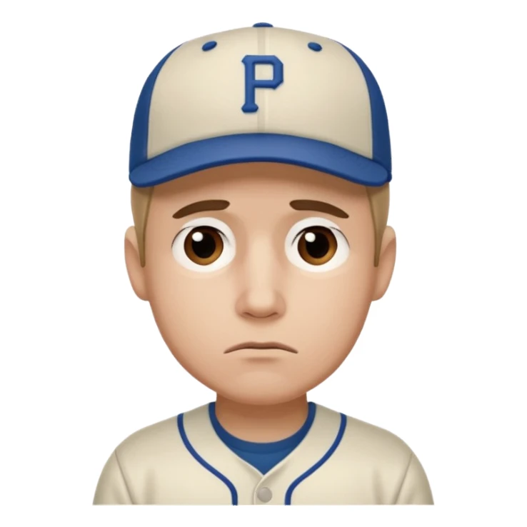 Una carita triste con una gorra de base pro show i q se llame rober sticker