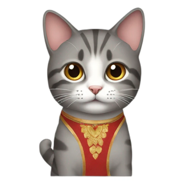 A cat wearing Indiana dress sticker