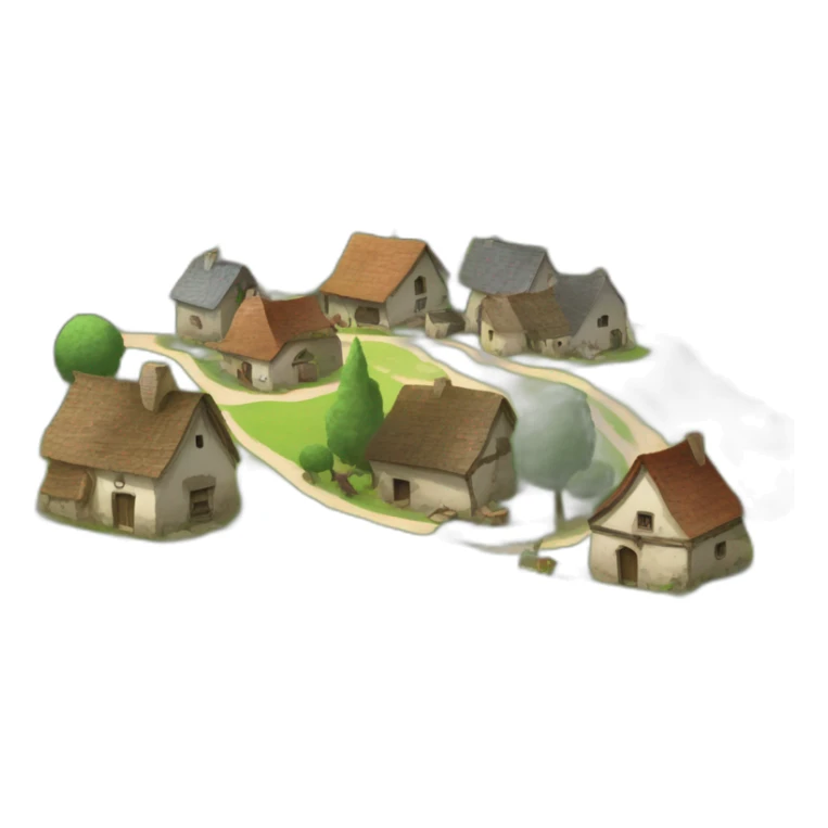 Village au creux des collines sticker